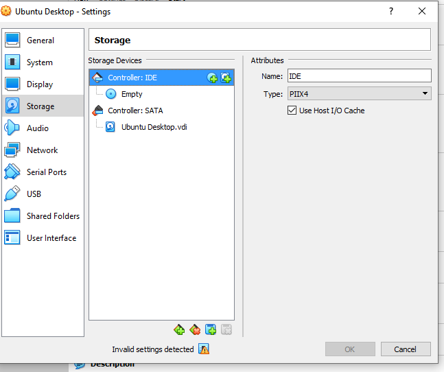 Defining the location of the Ubuntu ISO file to install the Operating System