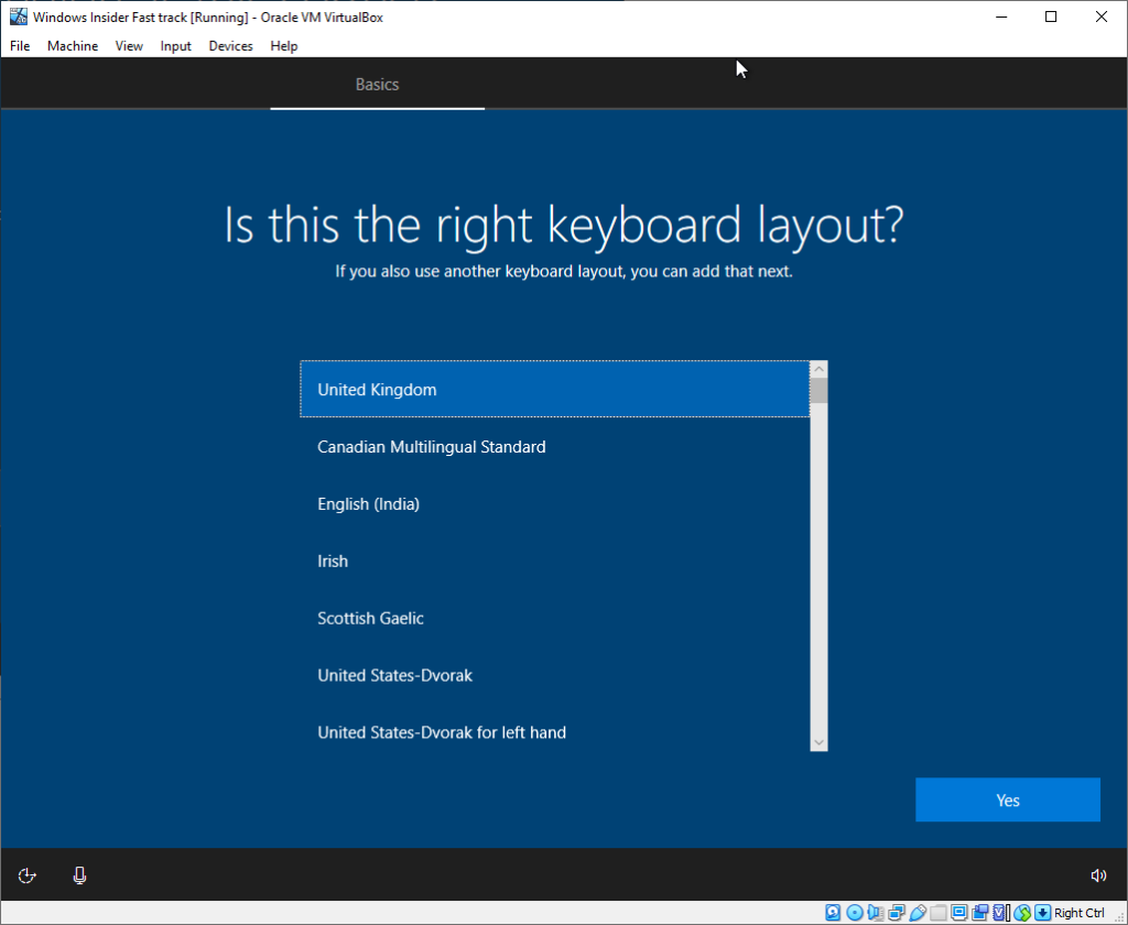 Windows, set your keyboard layout
