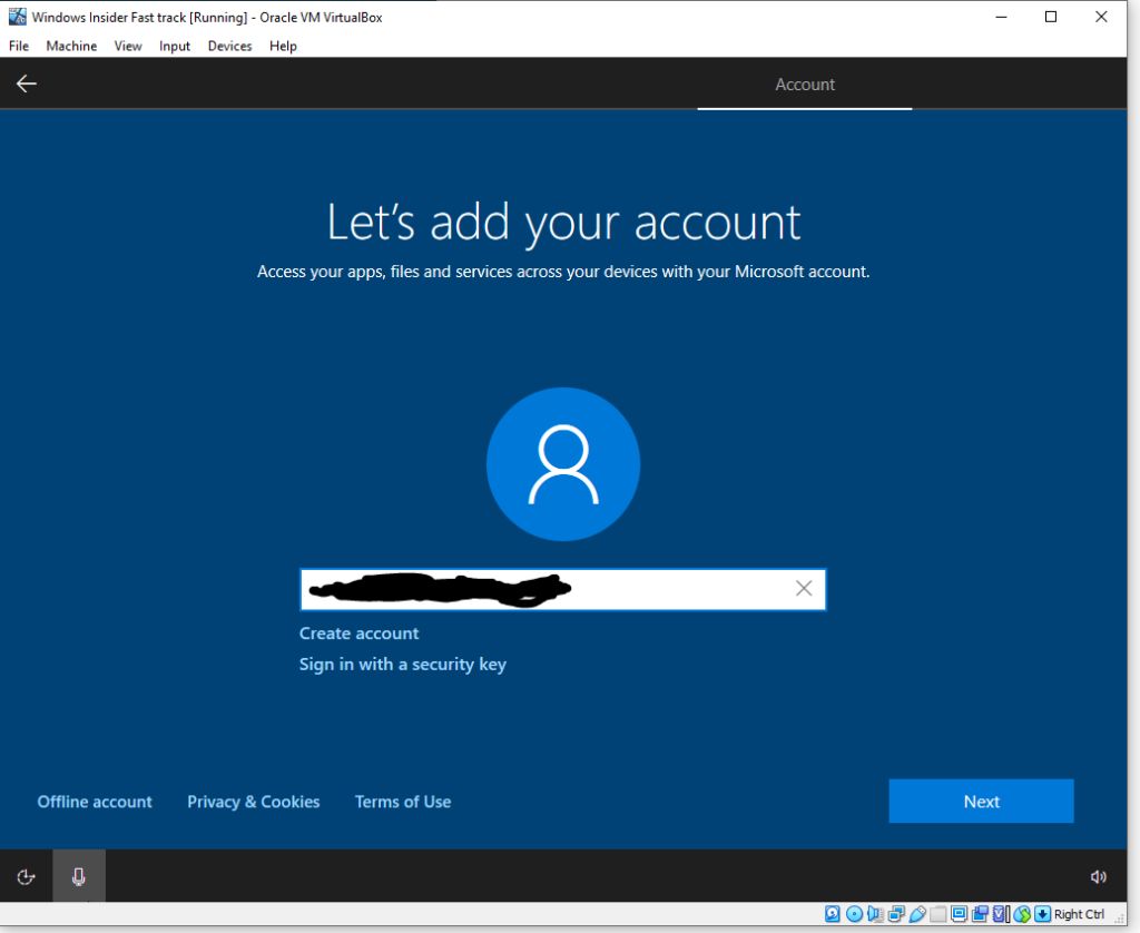Setup the account you will be using with Windows
