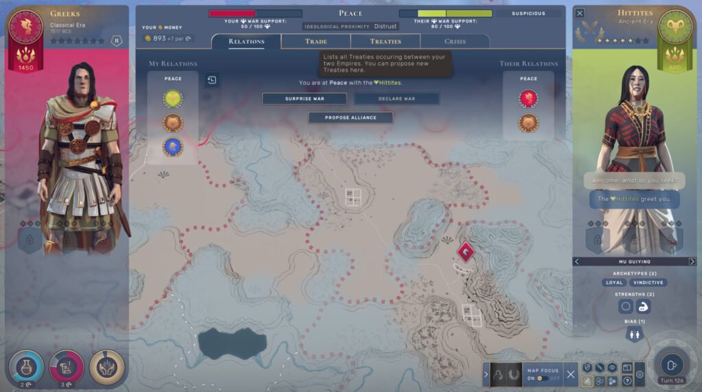Humankind diplomacy screen