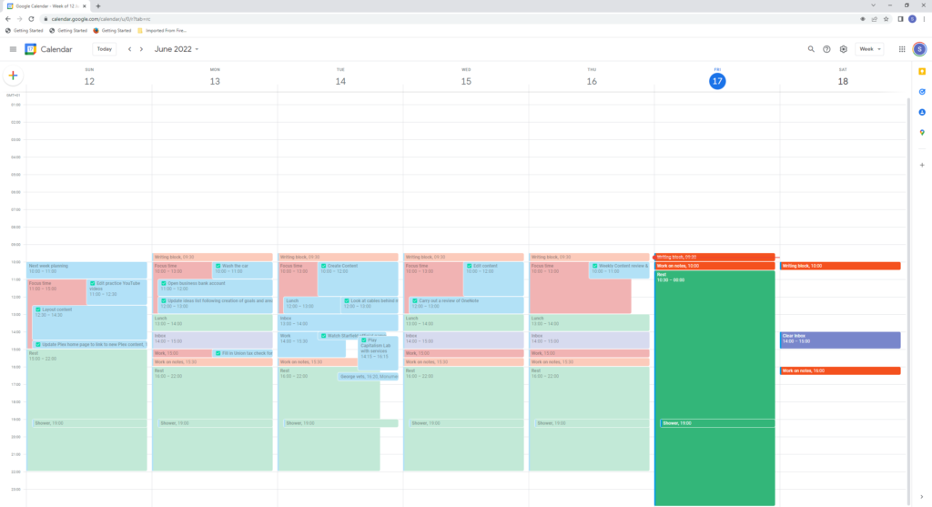 Google calendar web application