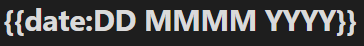 The date placeholder used in my Obsidian journal template