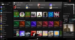 The Spotify homepage in December 2025