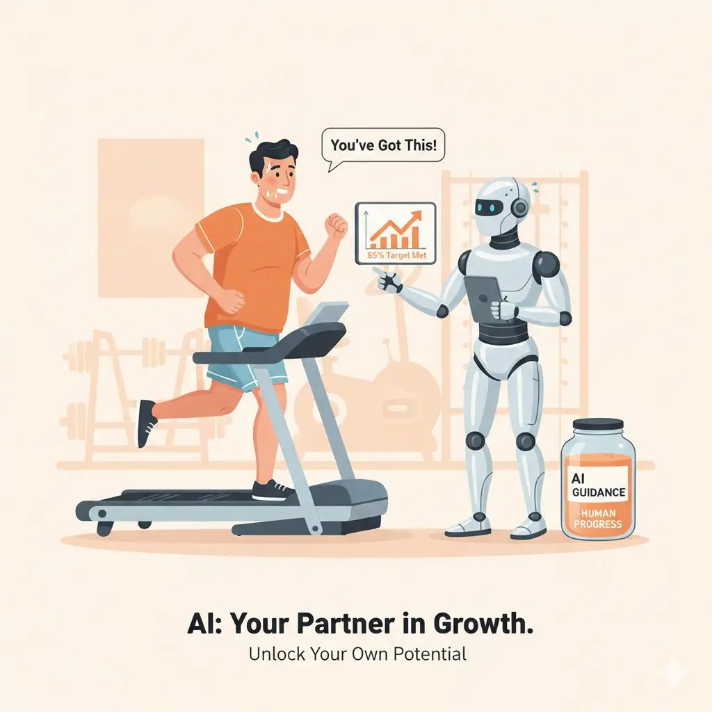 You can improve like someone at the gym using the equipment with AI providing guidence and encouragement