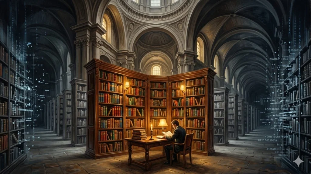 An image representing the loss of human knowledge over time without us even knowing it.