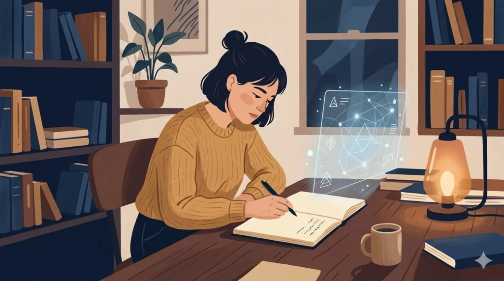 Someone using AI but with purpose while keeping their cognitive by working through problems without the aid of AI.