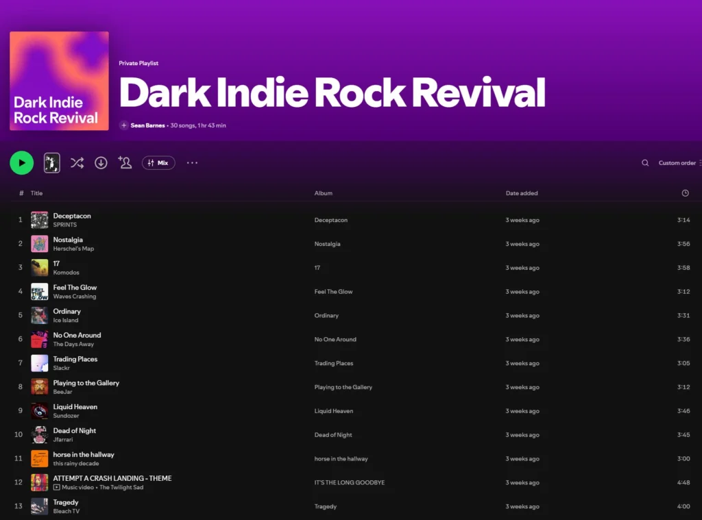 A Spotify playlist created by Claude of new music based on my current Claude listening