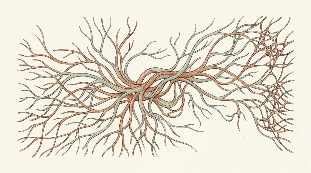 Branches of a neural network an attempt to visualise our minds ability to adapt