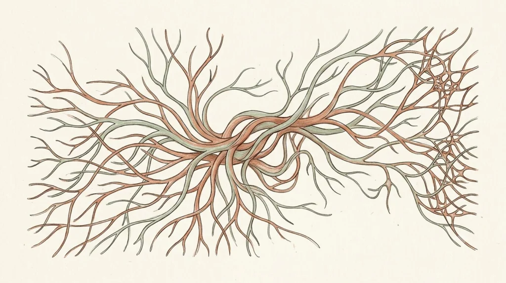 Branches of a neural network an attempt to visualise our minds ability to adapt